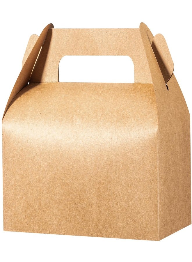 UnicoPak 10 Pack Brown Gable Treat Boxes Party Favor Boxes Goodie Gift Boxes for Snacks Cookie Candy Toys Birthday Party Wedding Holidays 6.5x3.5x4 Inches - Image 1